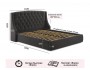 Мягкая кровать "Stefani" 1800 шоколад с подъемным меха распродажа