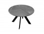 Стол DikLine SKC100 d1000 Керамика Серый мрамор/подстолье черное фото